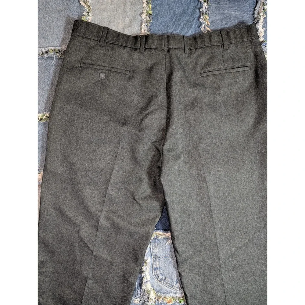 Levi Action Slacks‎ Flat Front Dacron Polyester Dark Gray Men's 40x32 (40x31)
